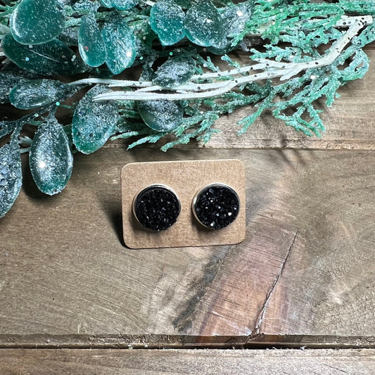 12mm Druzy Stud Earrings