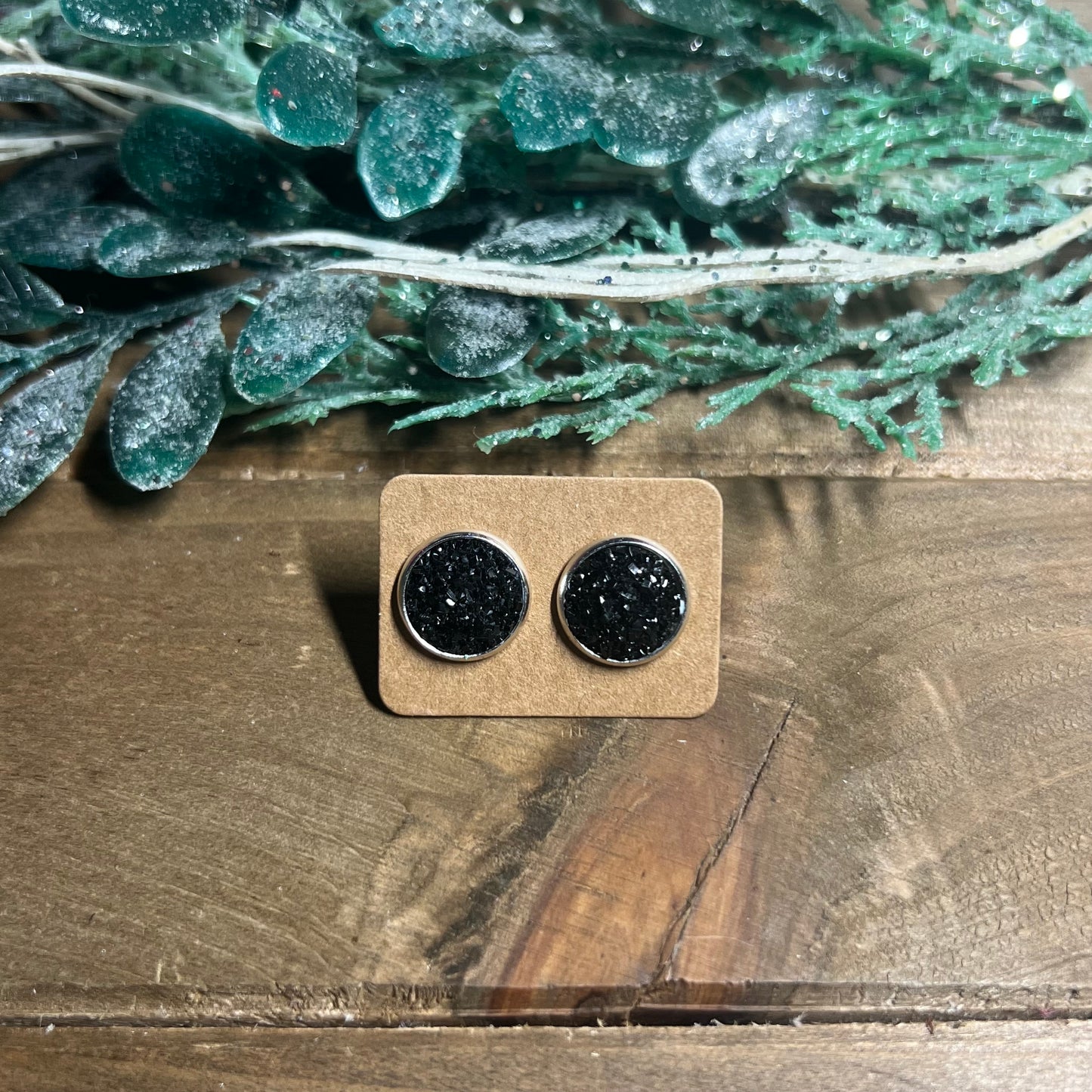 12mm Druzy Stud Earrings