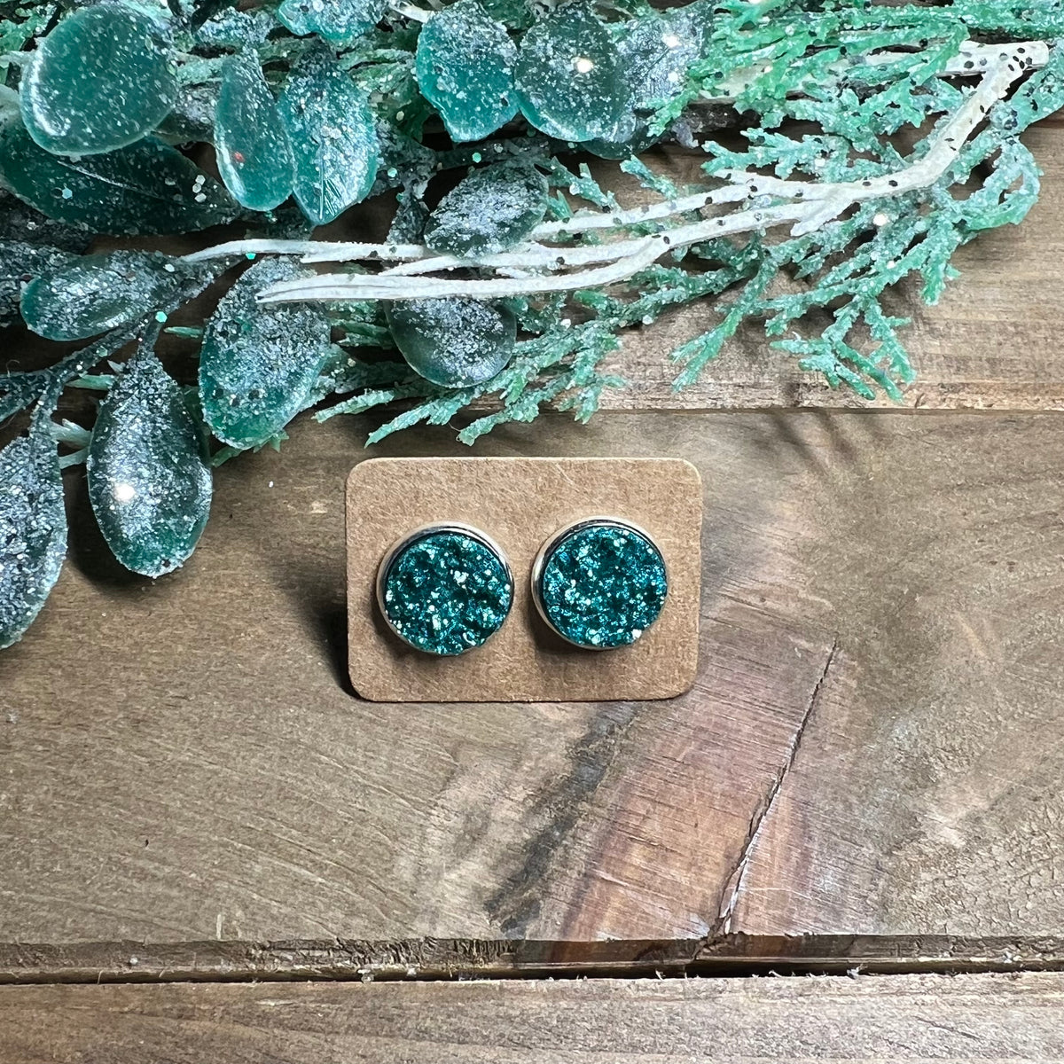 12mm Druzy Stud Earrings